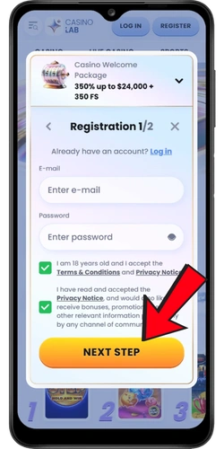 Register and verify